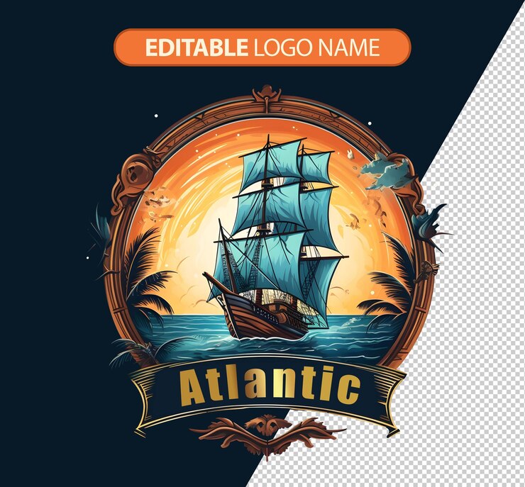 PSD logotipo del mar atlántico