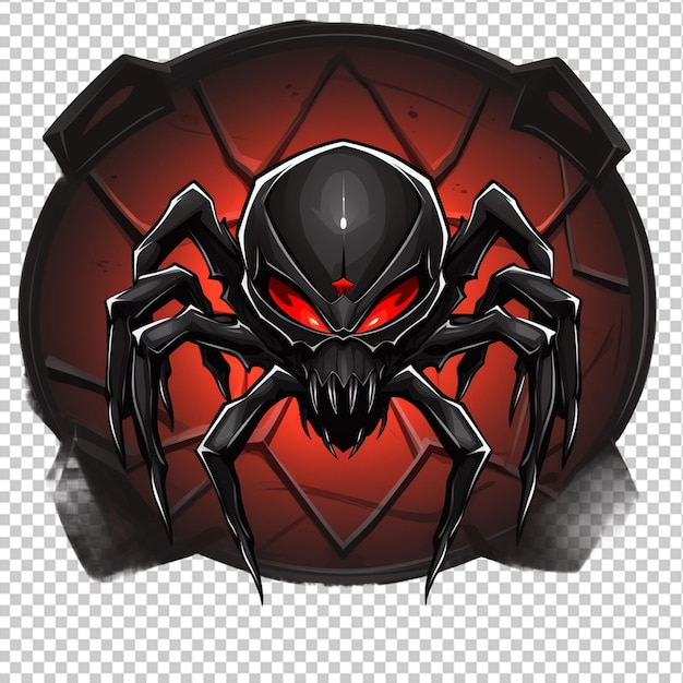 PSD logotipo de la mascota de la araña