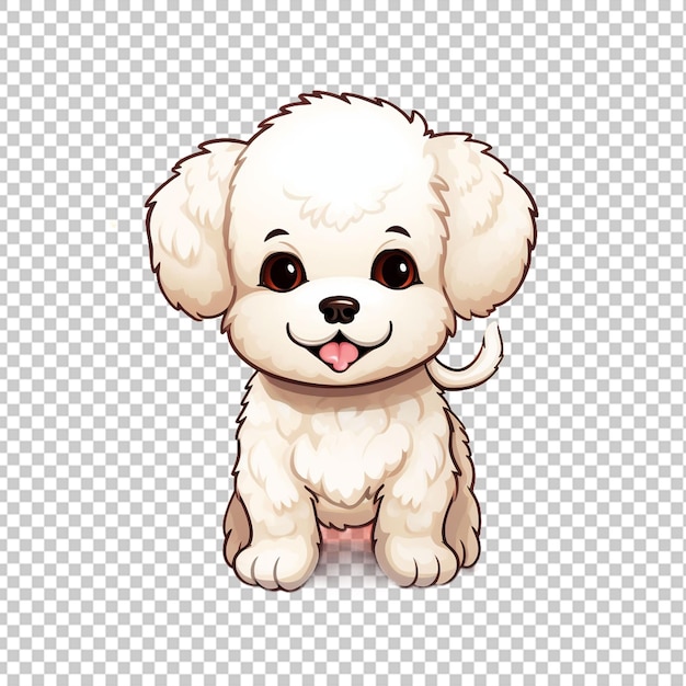 PSD el logotipo de la mascota bichon frise