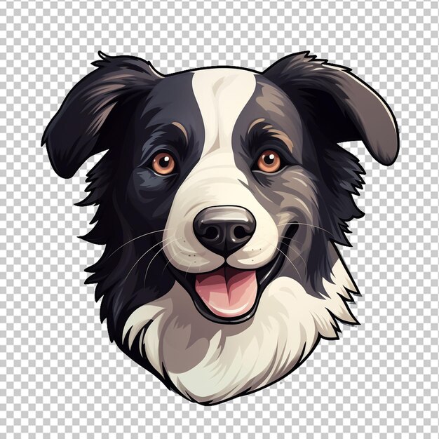 PSD logotipo de la mascota del border collie