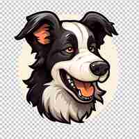 PSD logotipo de la mascota del border collie