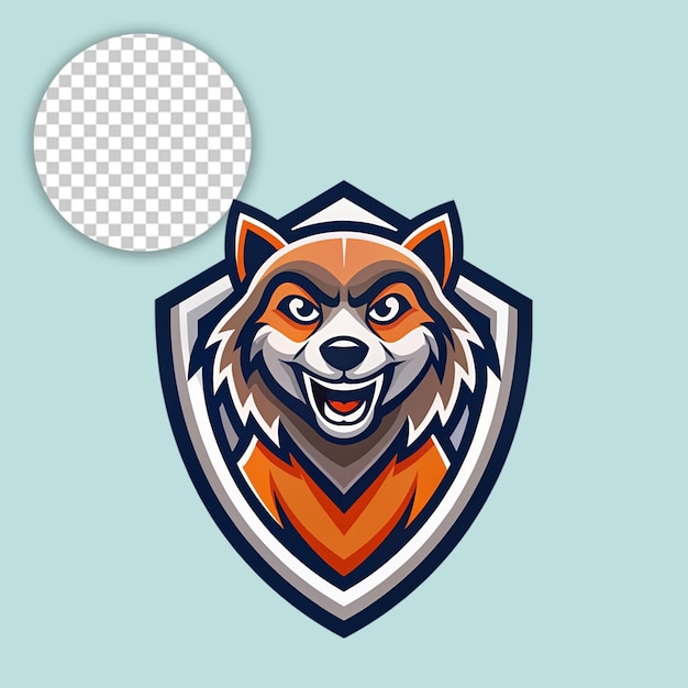 Logotipo de la mascota colorida del oso en un fondo transparente