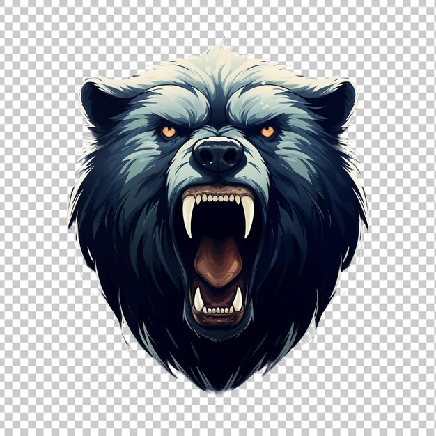 El logotipo de la mascota del oso negro asiático