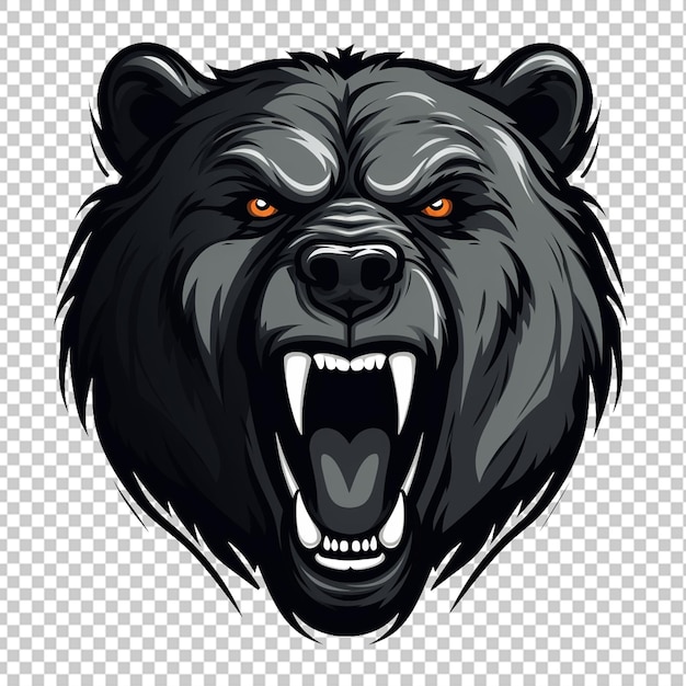 PSD el logotipo de la mascota del oso negro asiático