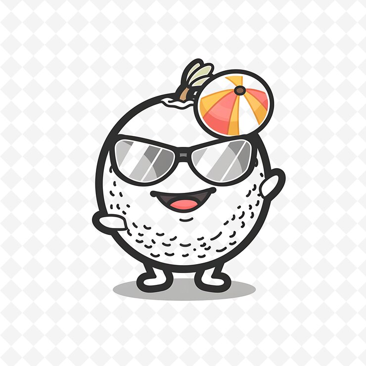 PSD el logotipo de la mascota sweetdew con gafas de sol decorativas y un diseño vectorial creativo y minimalista