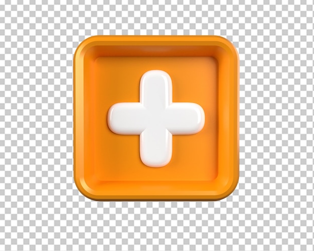 Logotipo médico signo icono de atención médica 3d