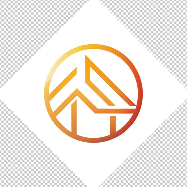 Logotipo minimalista em fundo transparente