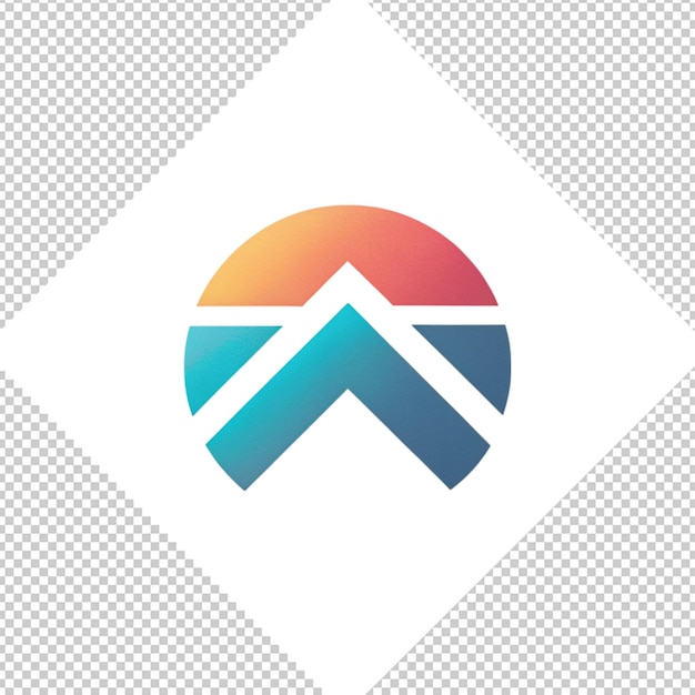 Logotipo minimalista sobre un fondo transparente