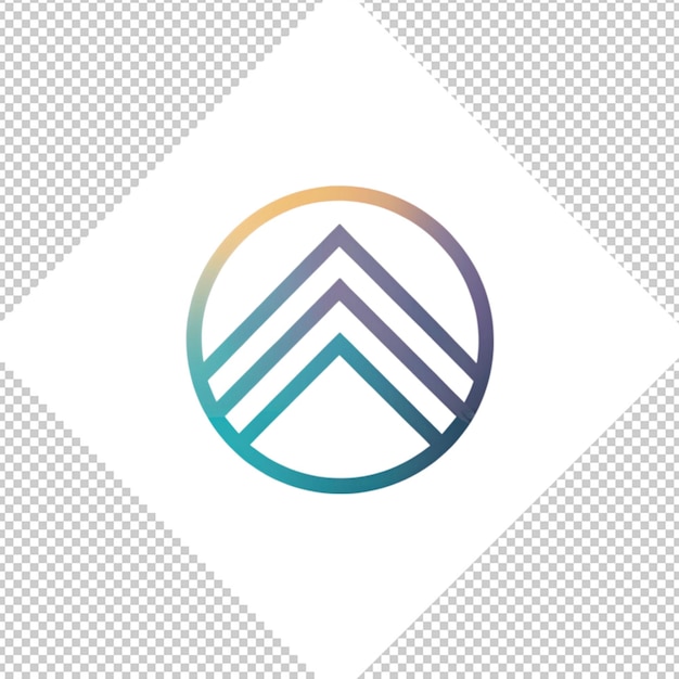 PSD logotipo minimalista sobre un fondo transparente