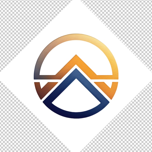 Logotipo minimalista sobre un fondo transparente
