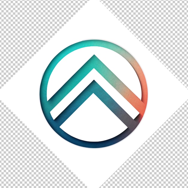 Logotipo minimalista sobre un fondo transparente