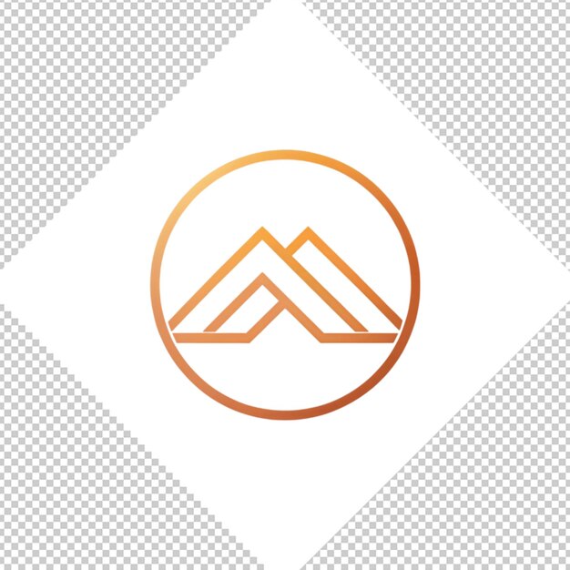 PSD logotipo minimalista sobre un fondo transparente