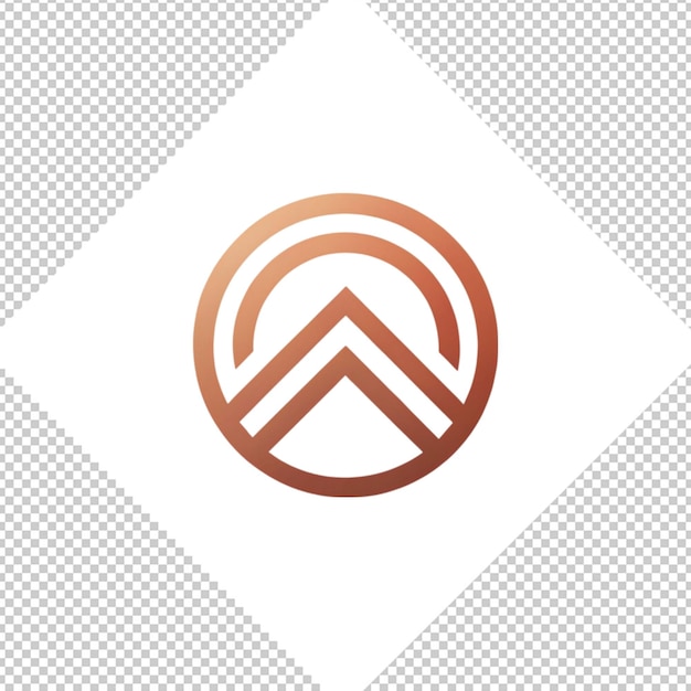 Logotipo minimalista sobre un fondo transparente