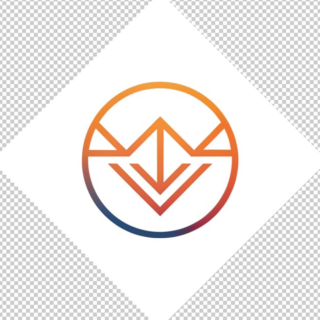 PSD logotipo minimalista sobre un fondo transparente