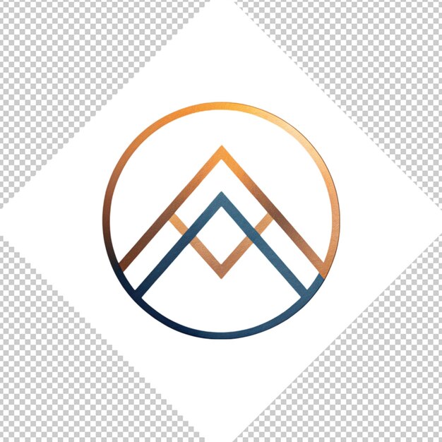 Logotipo minimalista sobre un fondo transparente