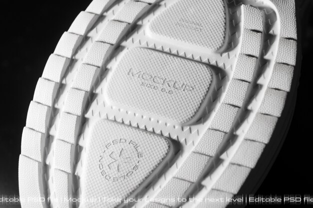 Logotipo en el modelo de suela de zapato