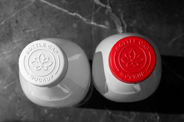 Logotipo en el modelo de tapa de la botella