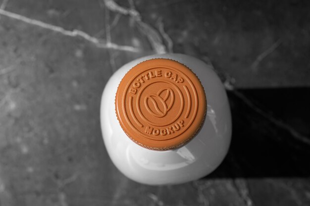 Logotipo en el modelo de tapa de la botella