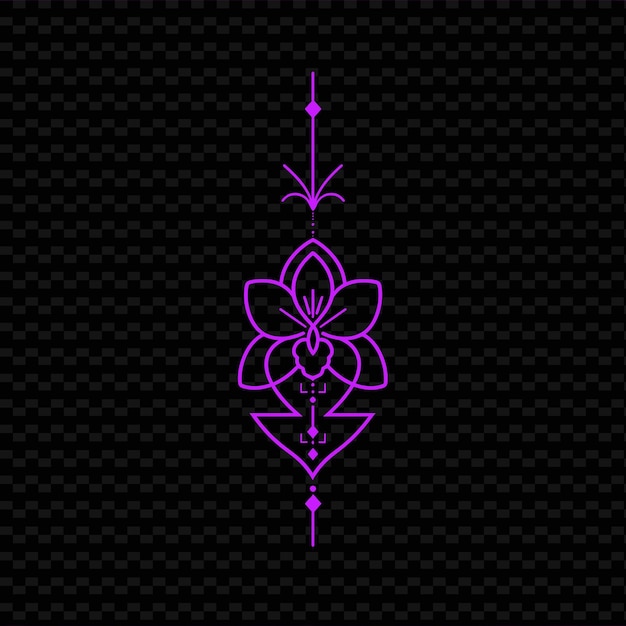 PSD logotipo moderno de símbolo de orquídea com design vetorial criativo decorativo da coleção natureza