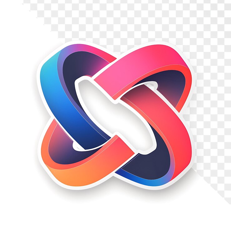 PSD logotipo moderno e colorido de uma empresa em fundo branco
