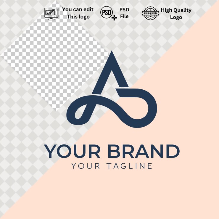 PSD un logotipo moderno minimalista y colorido