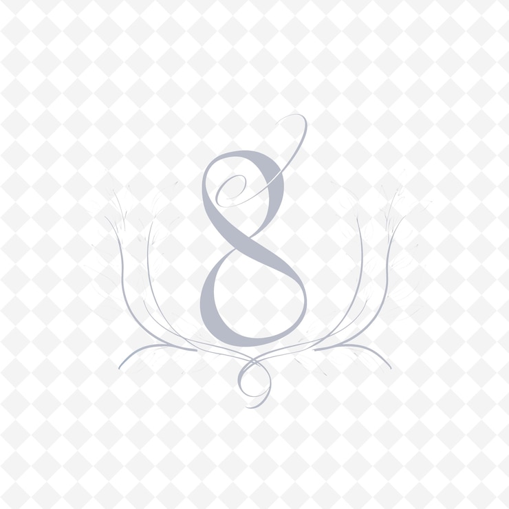 PSD logotipo de monograma de paquete de lavanda con hojas decorativas y colecciones de diseño vectorial de hierbas de la naturaleza