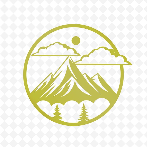 PSD logotipo natural de heather com montagem decorativa design vetorial criativo da coleção natureza