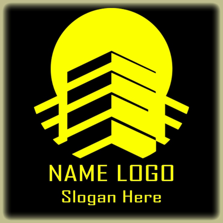 PSD un logotipo negro y amarillo para un logotipo para un logotip
