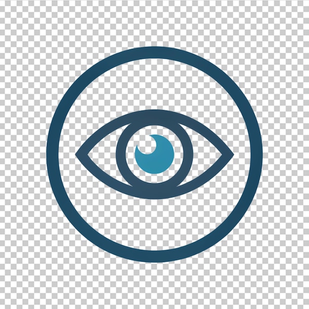 PSD logotipo del ojo en fondo transparente