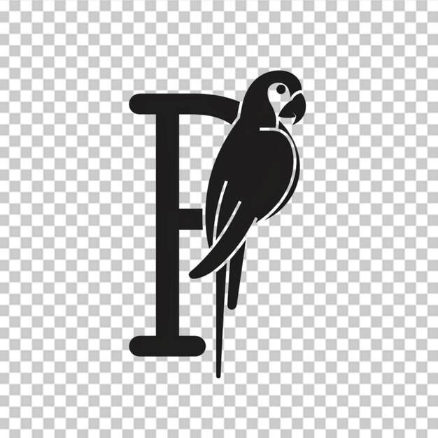 PSD el logotipo del pájaro de estilo silueta