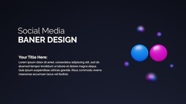 Logotipo de parpadeo 3d para la promoción de su perfil de redes sociales