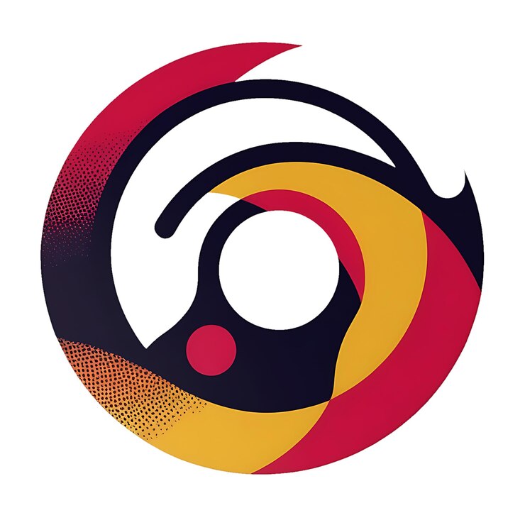PSD el logotipo del patrón de la rueda de apertura del vórtice vectorial