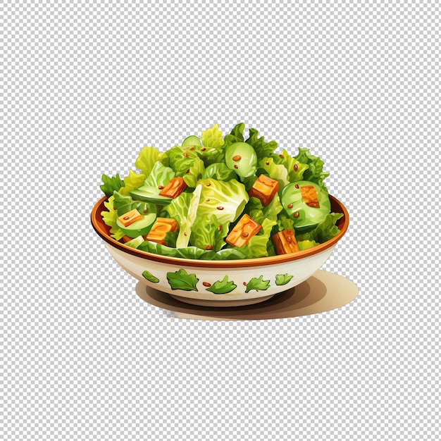 PSD el logotipo de la pegatina caesar salad con fondo aislado