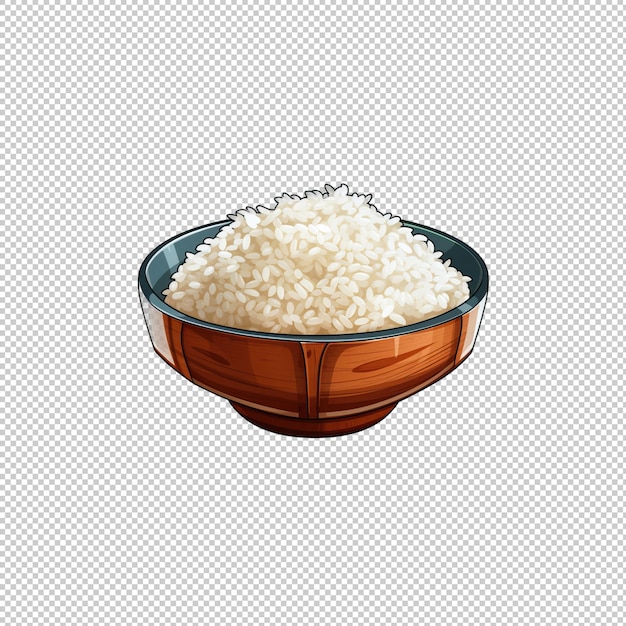 Logotipo de la pegatina fondo aislado de arroz