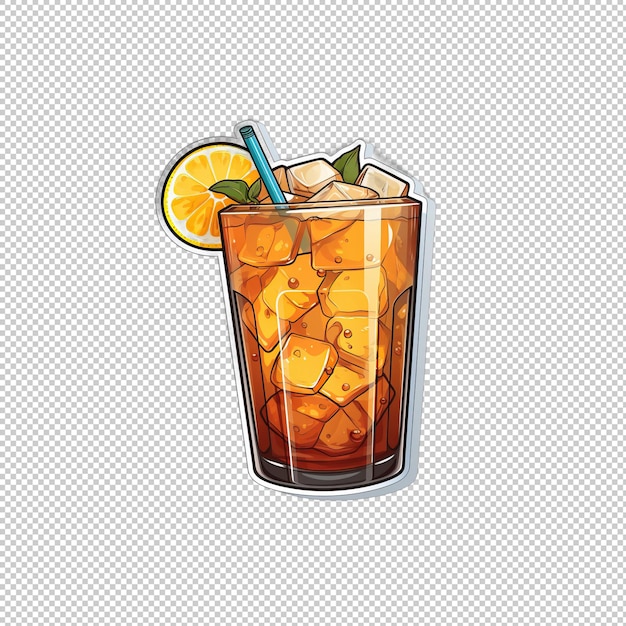 El logotipo de la pegatina long island iced tea está aislado.