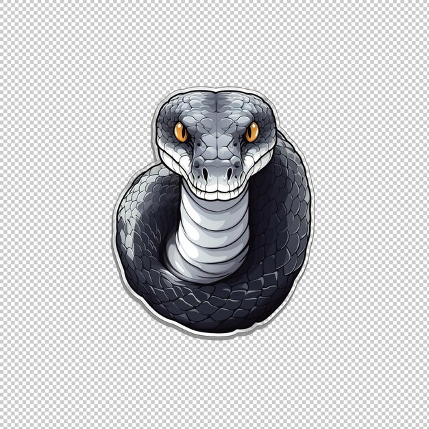 PSD el logotipo de la pegatina la serpiente aislada el fondo aislado