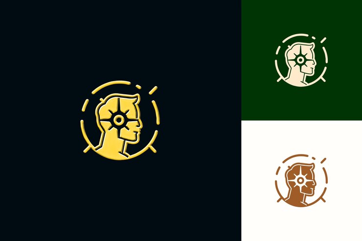 PSD un logotipo para una persona con una cabeza en él