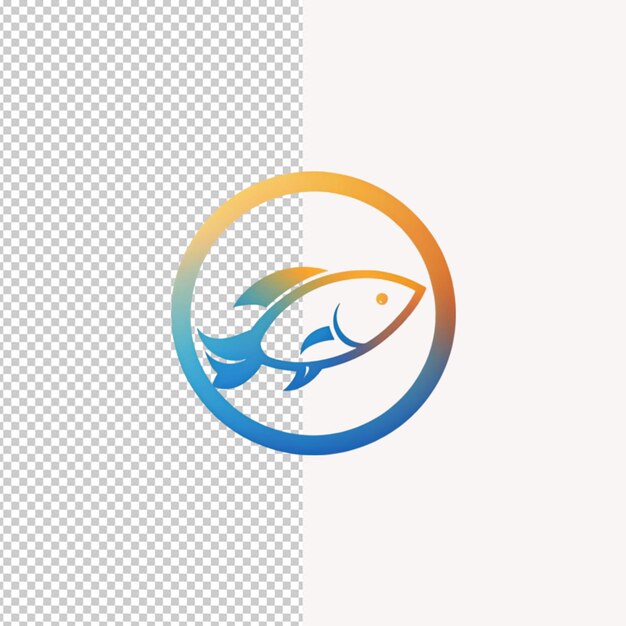 PSD logotipo de pescado en fondo transparente