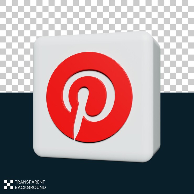 PSD logotipo de pinterest 3d foto gratis