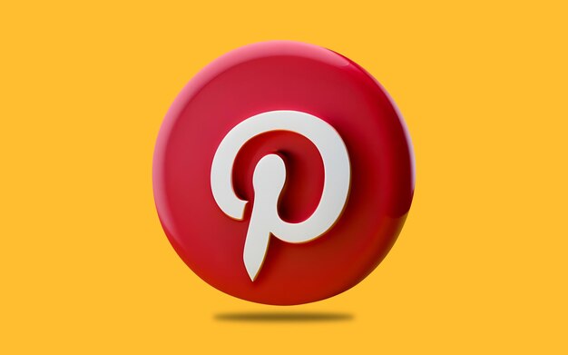 PSD el logotipo de pinterest en 3d