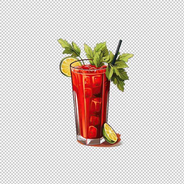 Logotipo plano bloody mary isolado isolado de fundo