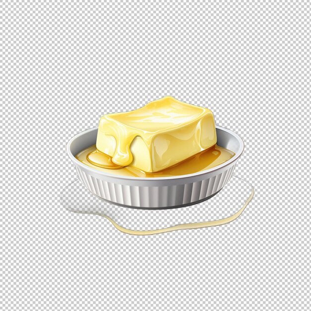 PSD logotipo plano com fundo isolado de manteiga