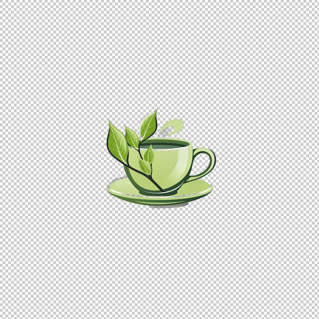 Logotipo plano de fundo isolado de chá