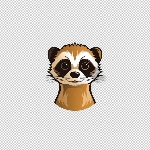 PSD logotipo plano de fundo isolado de meerkat