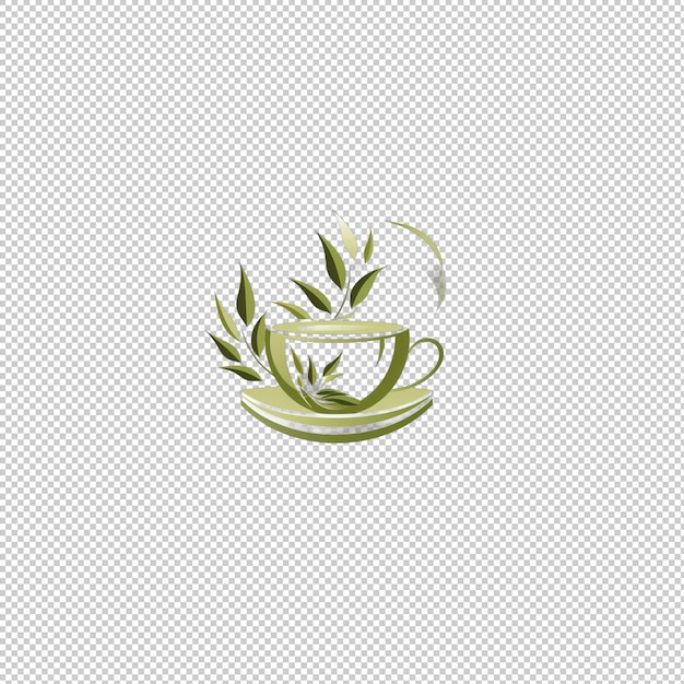 Logotipo plano isolado tea isolado isolado de fundo