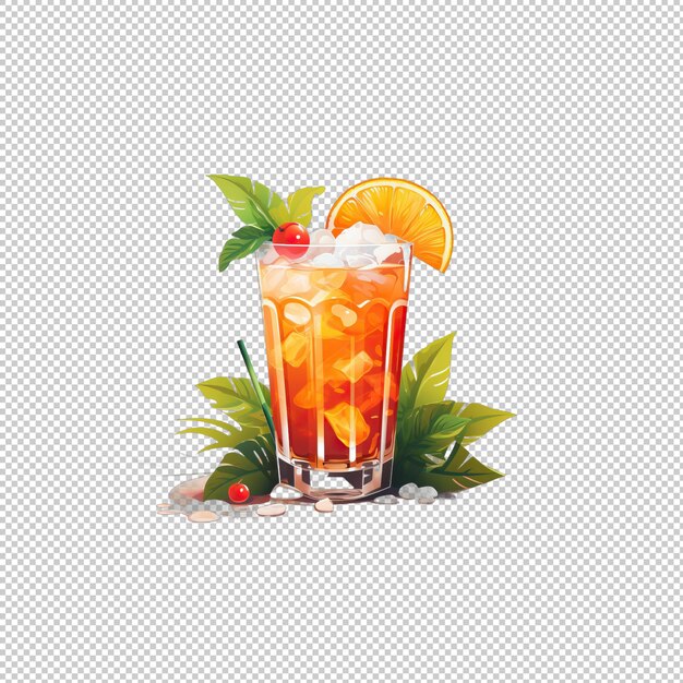 Logotipo plano mai tai fundo isolado