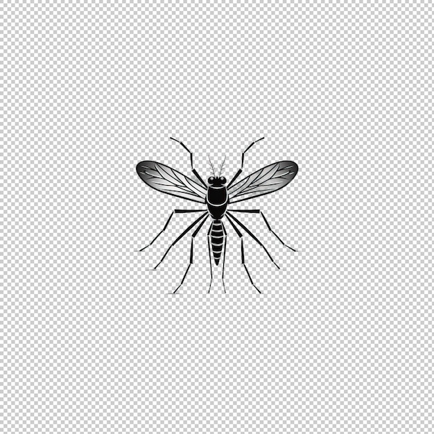 PSD logotipo plano mosquito isolado isolado de fundo