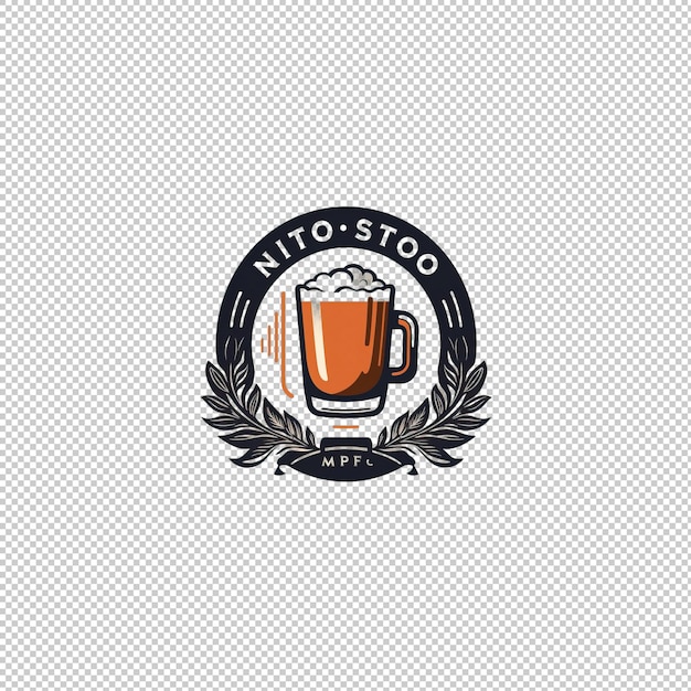 PSD logotipo plano nitro café aislado de fondo iso