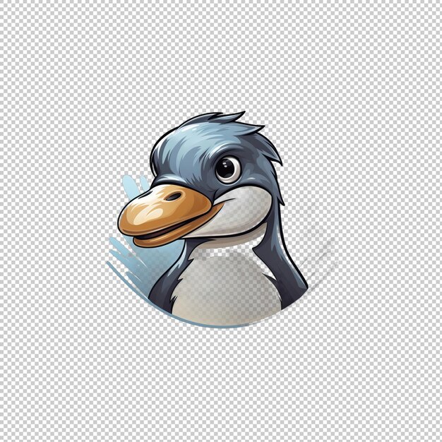 PSD logotipo plano platypus aislado aislado de fondo