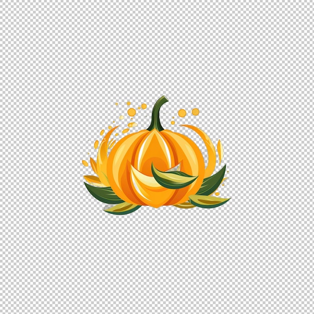 Logotipo plano de semillas de calabaza leche fondo aislado